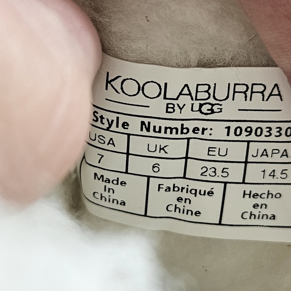 Koolaburra UGG Victoria Toddler Girls Size 7 Chestnut Suede Sheepskin Short Boot - Picture 6 of 11